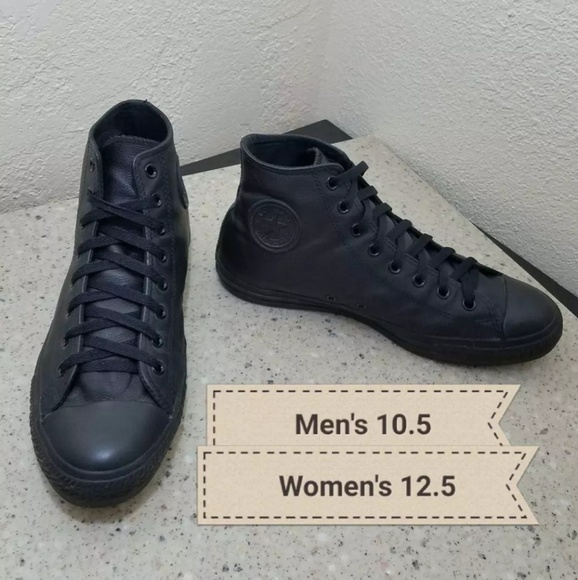 all black leather high tops